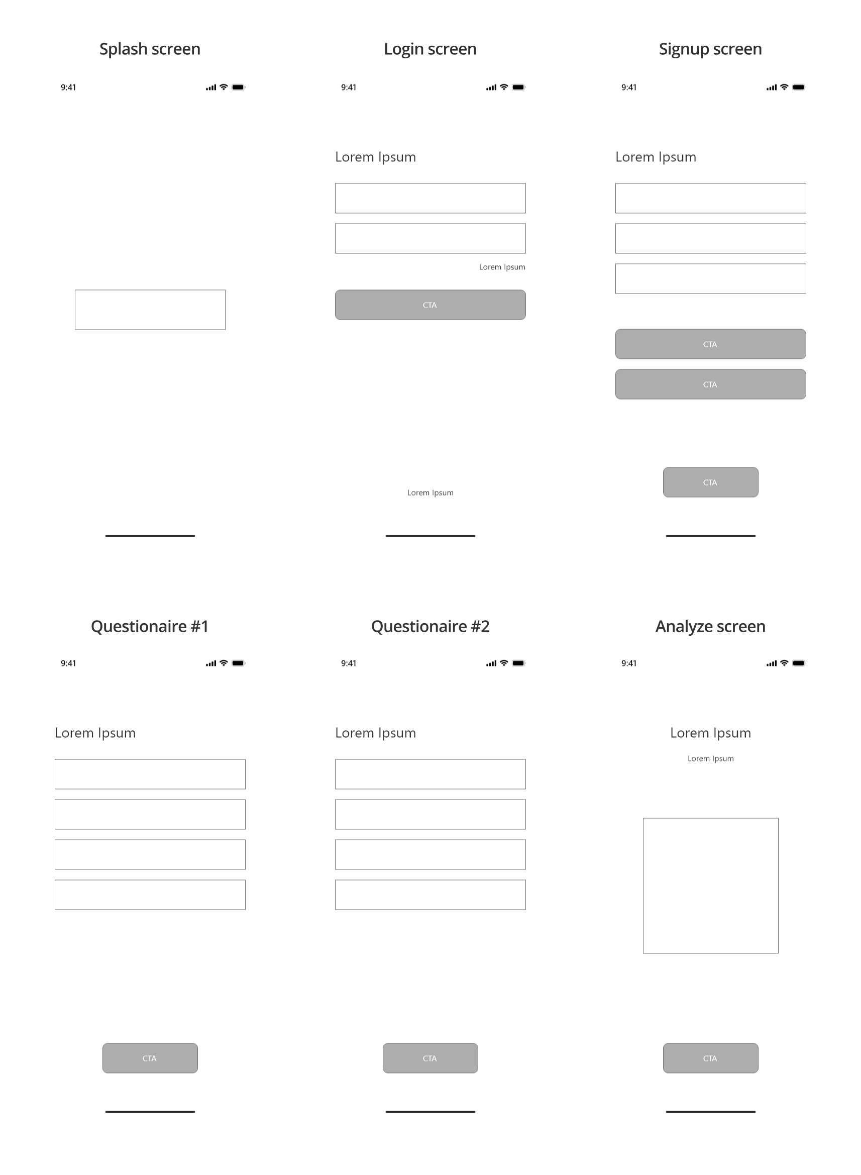 Signup Wireframe